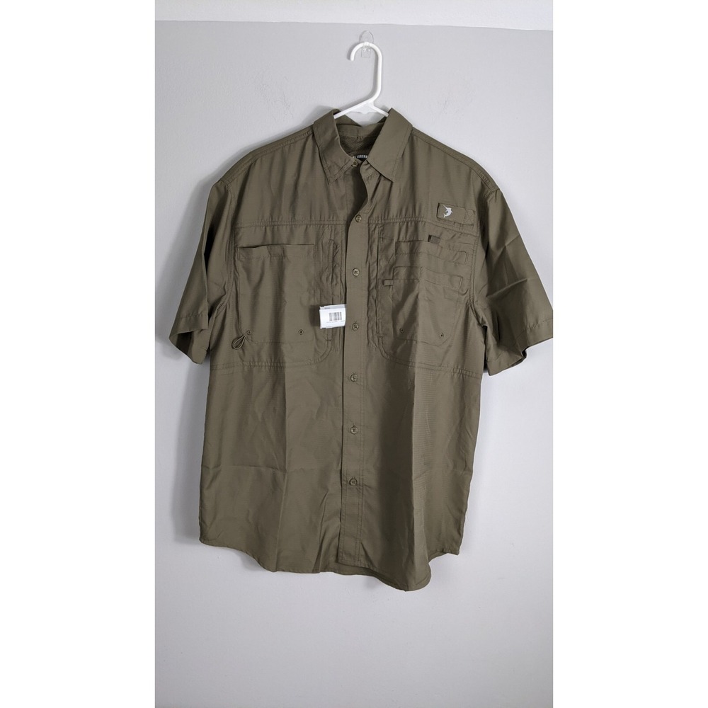 Reel Legends Men's Medium Short Sleeve Fishing Shirt Breathable Mesh Pockets